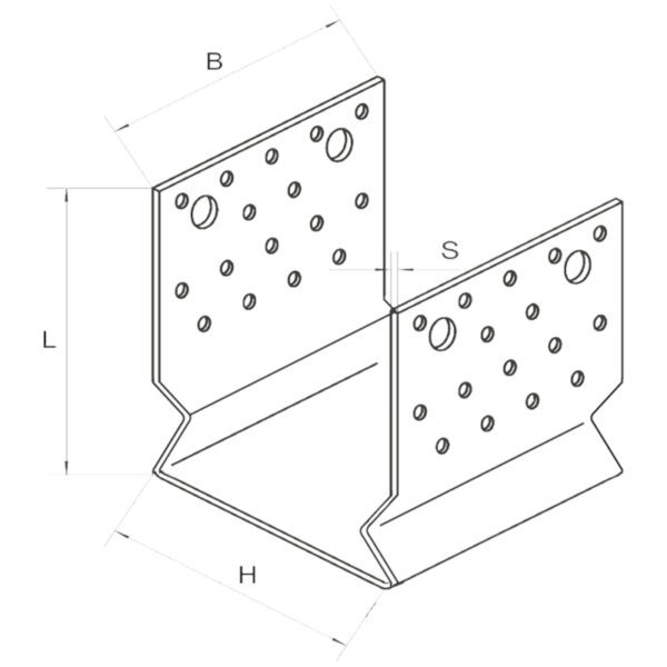 Kování kotevní patka s prolisem U2 140x120x4,0 mm - Image 2