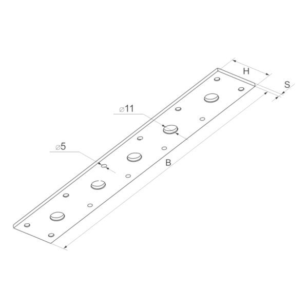 Kování spojovací deska kombi 40x100x3,0 mm - Image 2
