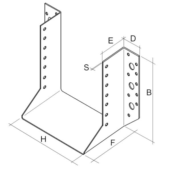 Kování třmen A1 vnější 100x140x2,0 mm - Image 2